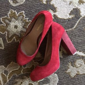 TODAY ONLY $12 Red Suede Pumps 7.5